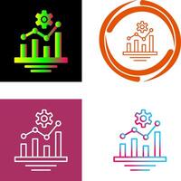 Bar Chart Icon Design vector