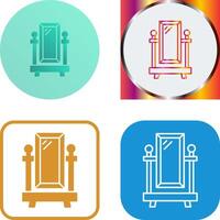 Floor Mirror Icon Design vector