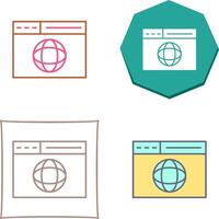 web página icono diseño vector