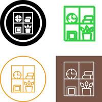 Bookshelf Icon Design vector