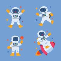 Explorer Spaceman Character Set vector