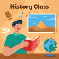 estudiando literatura y mundo historia vector