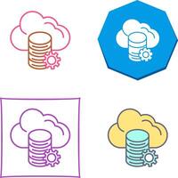 Cloud Data Icon Design vector