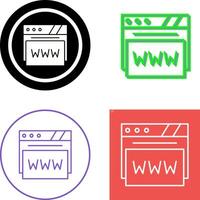 web navegador icono diseño vector