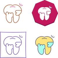 Toothache And Plaque Icon Design vector