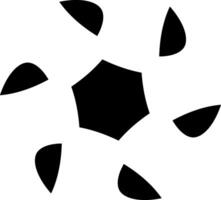 Hexagonal with minimalist style tips vector