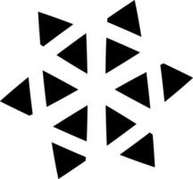 Triangles in the shape of a minimalist mandala vector
