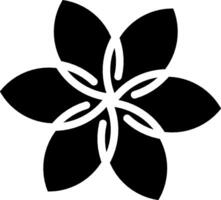 Decorative minimalist style black flower vector