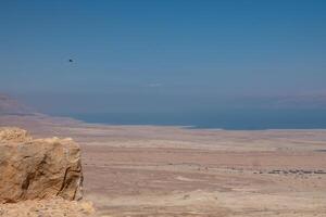 Desierto paisaje de Israel, muerto mar, Jordán. foto