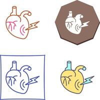 Heart Attack Icon Design vector