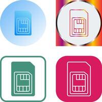 Sim Card Icon Design vector