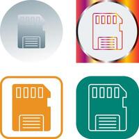 Memory Card Icon Design vector