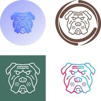 buldog icono diseño vector