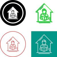 Home Learning Icon Design vector