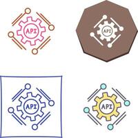 Api Icon Design vector