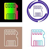 Memory Card Icon Design vector