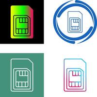 sim tarjeta icono diseño vector