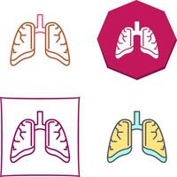 Lungs Icon Design vector