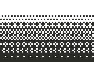 Pixel abstract mosaic background. Ornament with random square and cross. Horizontal backdrop. Halftones with rectangles. vector