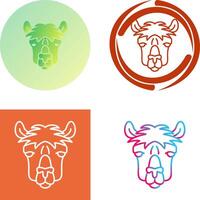 Alpaca Icon Design vector