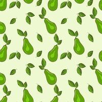 Ripe, juicy avocado cut with leaves, seamless geometric pattern.Hand drawn in doodle style.Design for printing on fabrics, holiday and confectionery packaging, wallpaper, wrapping and scrap vector