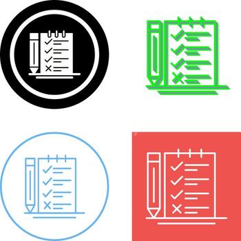 Survey Checklist Icon Design vector