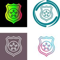 Police shield Icon Design vector