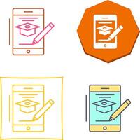 Online Course Icon Design vector