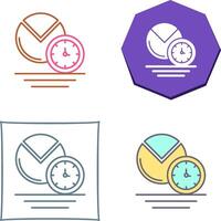 Pie Chart Icon Design vector