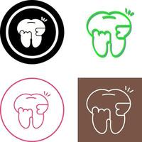 Toothache And Plaque Icon Design vector