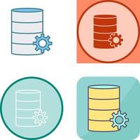 Unique Database Management Icon Design vector