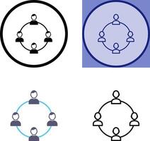 Unique Network Group Icon Design vector