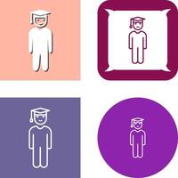 Unique Student Standing Icon Design vector