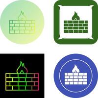 Unique Firewall Icon Design vector