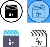 Unique Cafe and Bar Icon Design vector