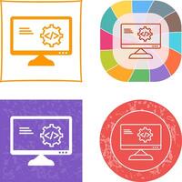 Unique Code Optimization Icon Design vector