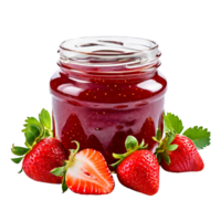 fait maison fraise confiture avec entier baies dans verre pots png