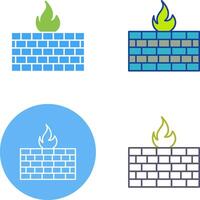 Firewall Icon Design vector
