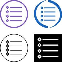 Unique Numbered list Icon Design vector