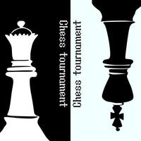 illustration chess background. Flyer design for chess tournament, match, game vector