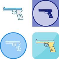 único pistola icono diseño vector