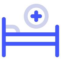 hospital cama icono para web, aplicación, infografía, etc vector