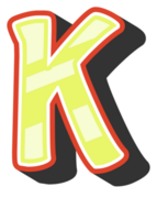 spielerisch Karikatur Alphabet Brief und Nummer png