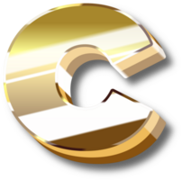 Gold Alphabet Letter and Number png