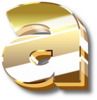 Gold Alphabet Letter and Number png