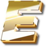 oro alfabeto lettera e numero png