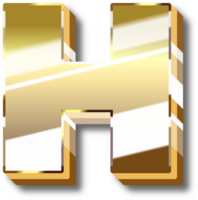 Gold Alphabet Letter and Number png