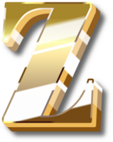 oro alfabeto letra y número png