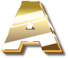 Gold Alphabet Brief und Nummer png