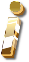 oro alfabeto letra y número png